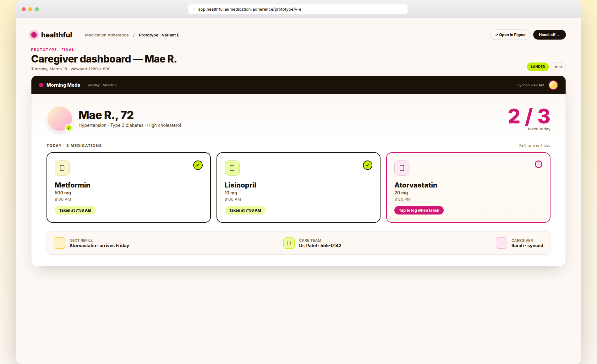 Healthful - Final Prototype 3